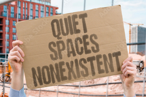 Bild auf Leinwand "Quiet spaces nonexistent" Noise pollution prevents any peaceful refuge
