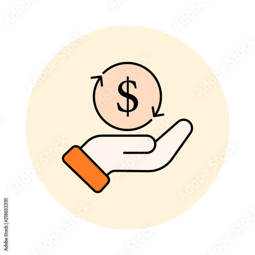 Cashback Icon, Cashback Rewards and Money Back Offers for Online Shopping and Savings, Cashback Service for Customer Rewards, Discounts and Financial Benefits