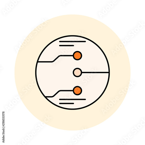 Circuit Board Icon, Circuit Board and Electronic Components for Modern Technology and Computer Hardware, Printed Circuit Board PCB Design for Electronics and Electrical Engineering