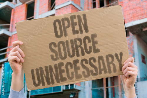 Obraz na plátně "Open source unnecessary" Free software collaboration is deemed redundant