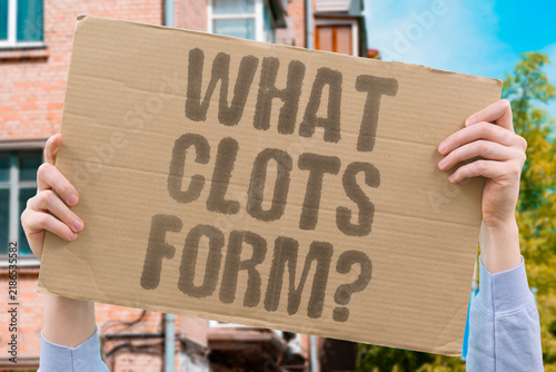 Fotografie "What clots form?" Clots develop from platelets sticking together at injury sites naturally