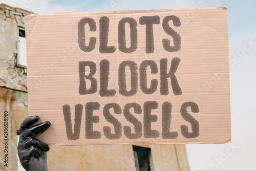 Фотография "Clots block vessels" Blood clots form from injury, immobility, or genetic predisposition causing strokes