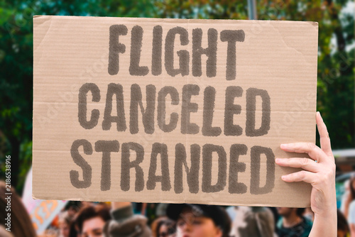 Fotografía "Flight Canceled Stranded" Sudden termination leaves travelers without transportation