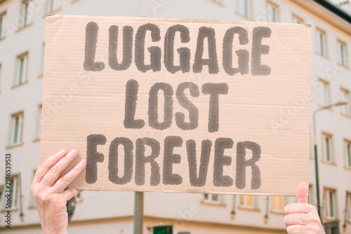 Bild auf Leinwand "Luggage Lost Forever" Baggage vanishes in the system with no recovery lead
