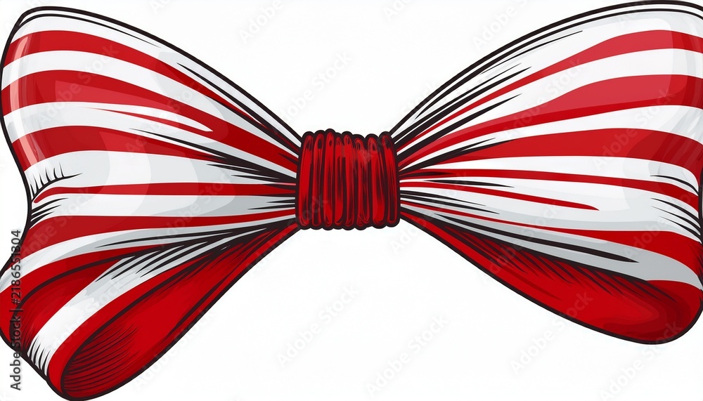 Obraz premium red white headband tied knot style