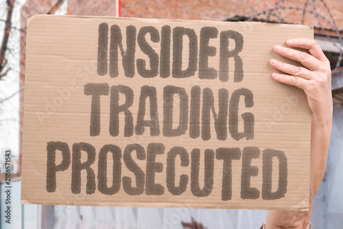 Bild auf Leinwand "Insider trading prosecuted" Securities violation charges carry prison time and financial penalties