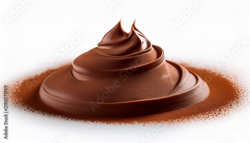 Obraz na płótnie chocolate mousse on a white background remove