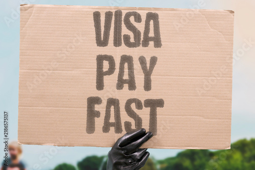 Canvas Print "Visa pay fast" Express processing fees cost three times normal application price