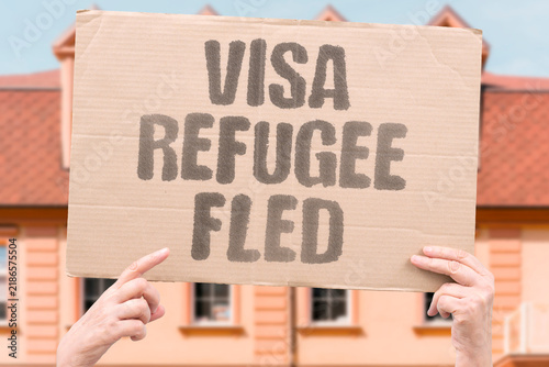 Quadro su tela "Visa refugee fled" Asylum seeker escapes persecution only to face visa denial