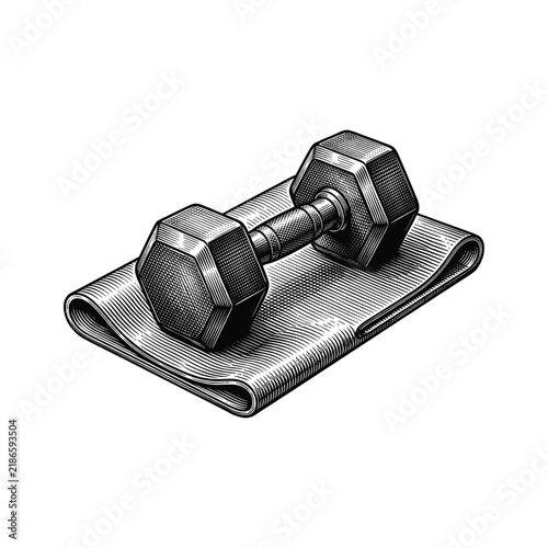 3d render of a dumbbell