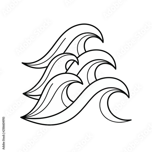 Stylized Waves Illustration