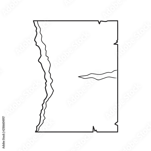 Torn paper edge vector illustration