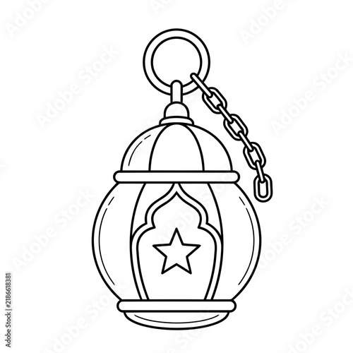 Islamic Lantern with Star and Chain