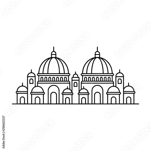 Outline of Buildings with Domes