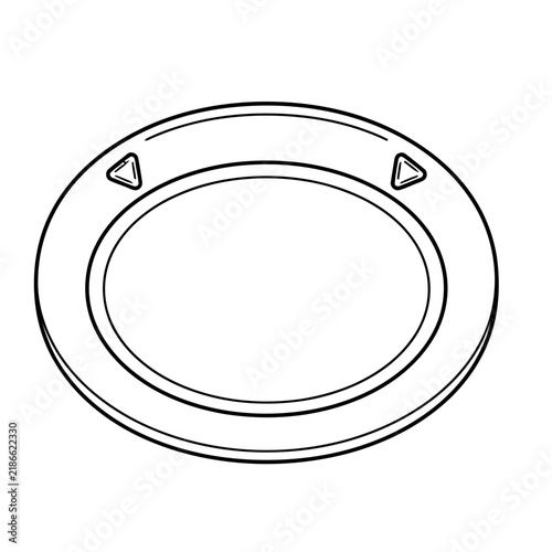 Oval shape with two triangles