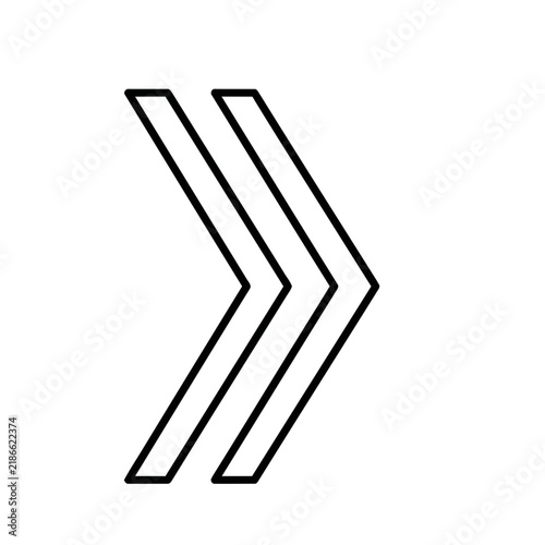 Three Chevron Arrows Pointing Right