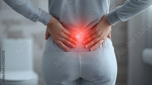 Woman with backache