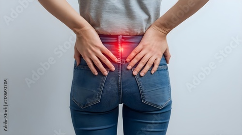 Woman with backache