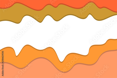 Orange Wave Curved Ribbon Background Vector Banner Template