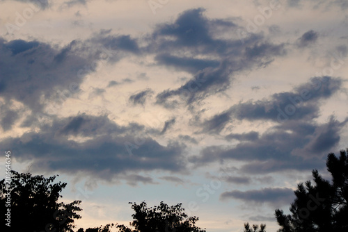 Photography beautiful clouds in the evening