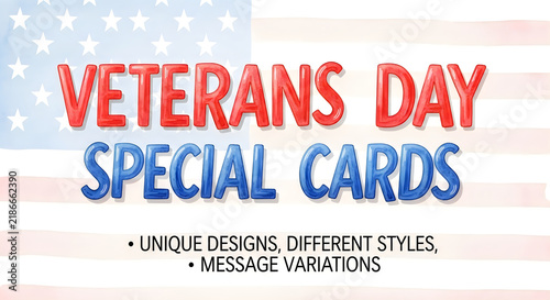 Patriotic veterans day special cards design featuring the american flag background concept