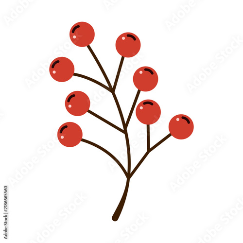 Autumn Berry Branch With Decorative Fruit For Fall Nature Designs
