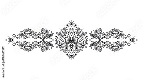 Intricate floral mandala border design for Rakhi celebration