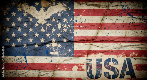 Distressed american flag background for veterans day patriotic celebration and memorial events