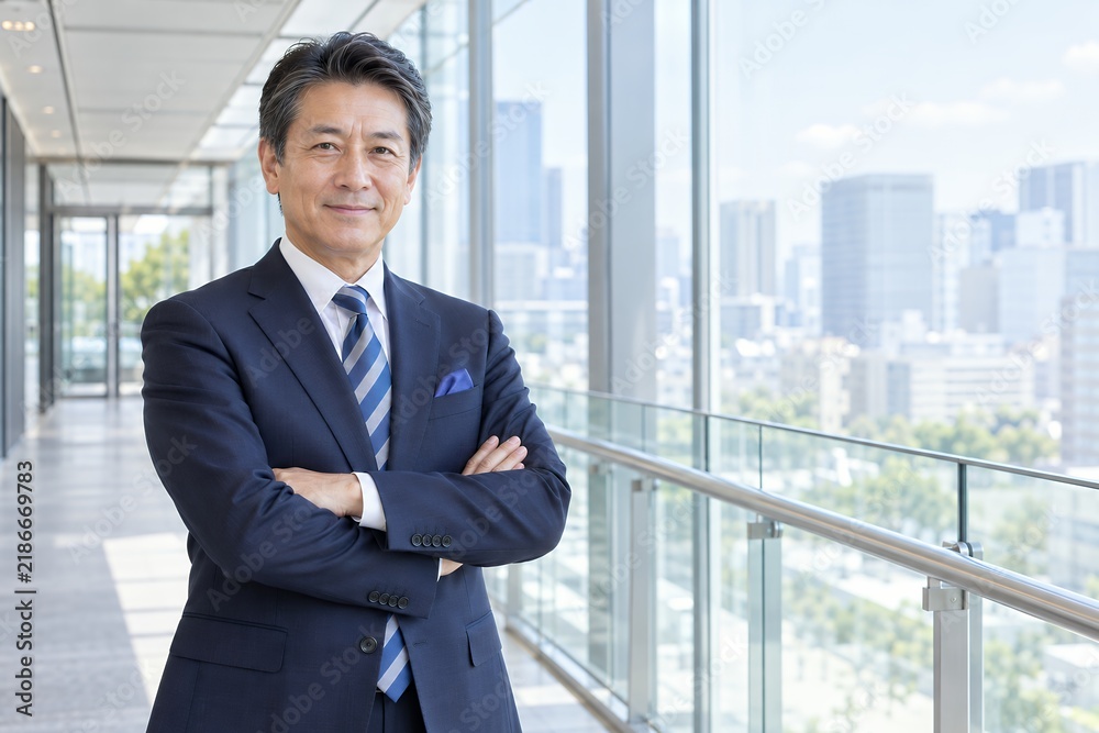 Fototapeta premium 経営者紹介や企業信頼性を示すコーポレートサイトに使える高品質な商用写真素材