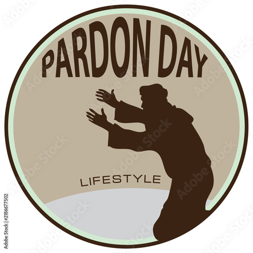 Obraz na płótnie Pardon Day sticker