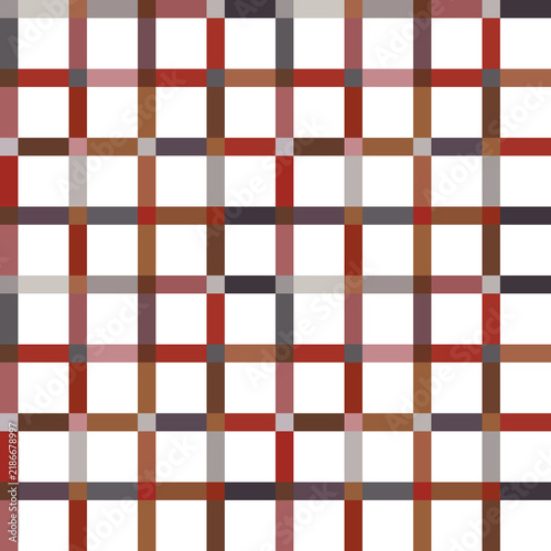 Geometric Plaid Seamless Pattern with Pink and Grey Checkered Lines, Abstract Minimalist Tartan Print for Textile Fabric and Trendy Wallpaper