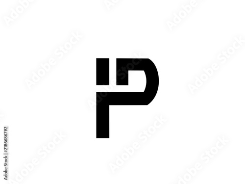 countdown timer countdown Logo letter p with symbol (ll) neat original vector