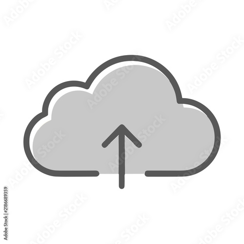 Obraz na płótnie Cloud upload icon