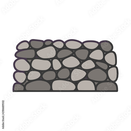 Stone wall illustration