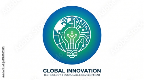 Global innovation technology and sustainable development logo