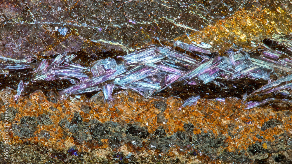 Obraz premium Iridescent Minerals Transform Stone Into Living Color
