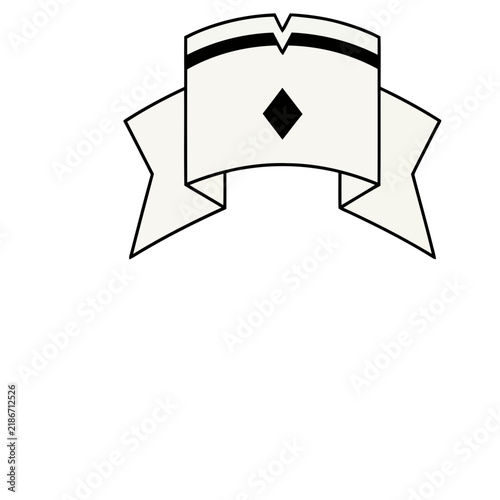 Ribbon Banner with Diamond Emblem