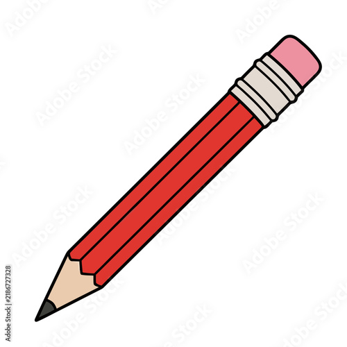 Red Pencil with Pink Eraser