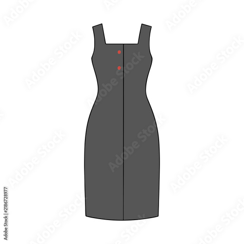 Sleeveless dress with buttons