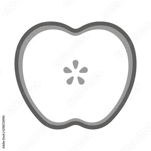 Stylized apple slice icon
