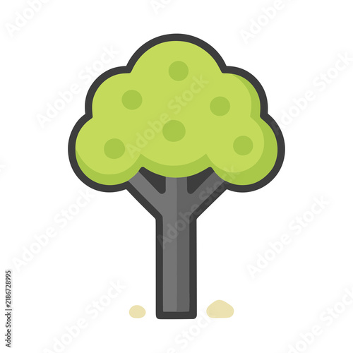 Stylized green tree icon