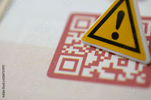 QR Code Scam Warning with Scan Now Message and Alert Sign