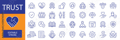 Quadro su tela Trust icon set