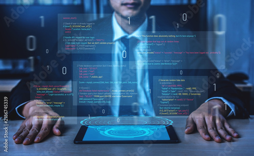 Fotografía Unsecure and buggy programming code filled with errors and strange logic
