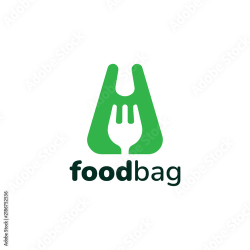 Food Bag Logo Vector Modern