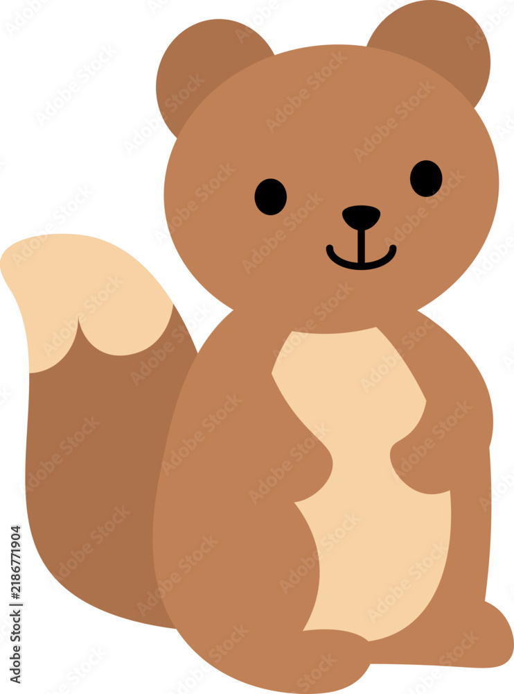 Fototapeta premium woodland squirrel animal vector icon shape