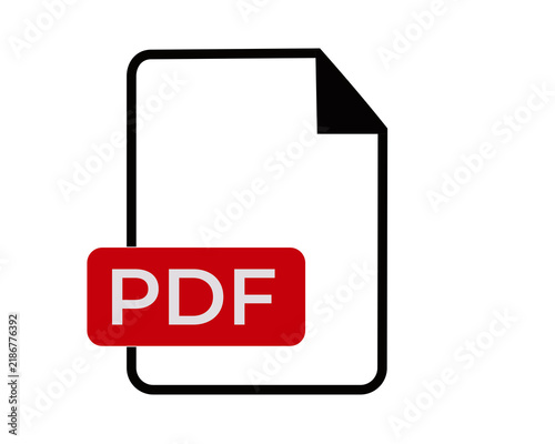 Fotografie PDF File Format Icon Document Symbol Transparent Background