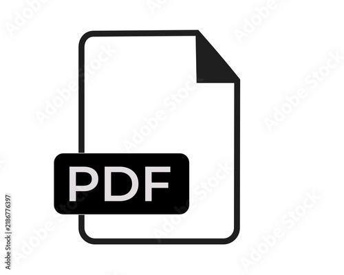 Obraz na plátně PDF File Format Icon Document File Symbol Transparent Background