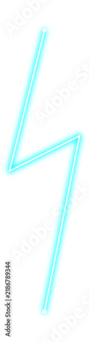 Electric neon spark bolt lightning vector element for modern digital design projects and creative technology