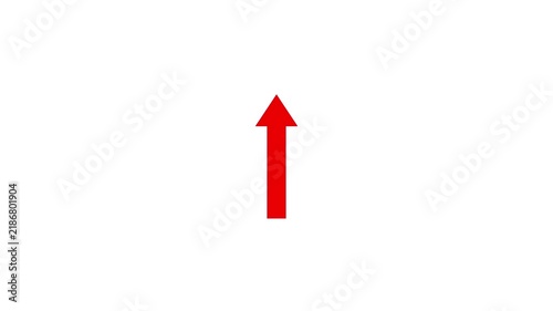 Up arrow animation on black background
